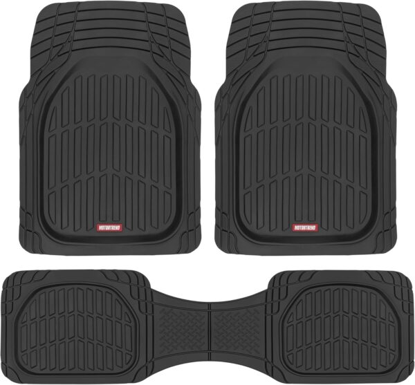 AWsoul FlexGuard™ All-Weather Floor Mats – Heavy-Duty, Waterproof, Universal Fit for Cars, Trucks & SUVs (Black)