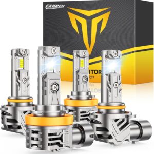 LED Headlight Bulb Combo Pack – H11/H9 & 9005/HB3, Super Bright 6500K White, Pack of 4